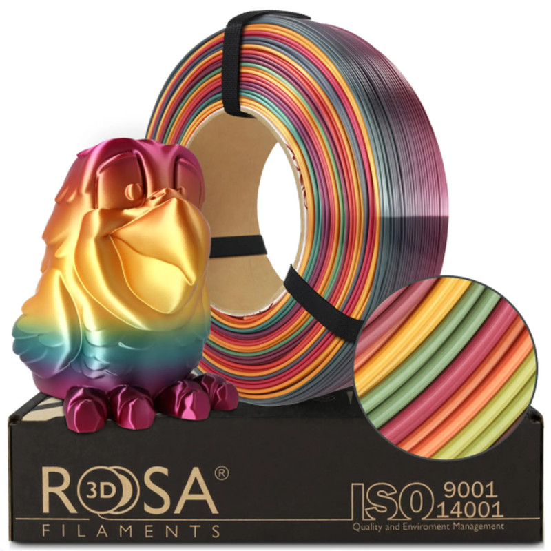 FILAMENT 3D ReFill PLA Rainbow Silk Tropical 1