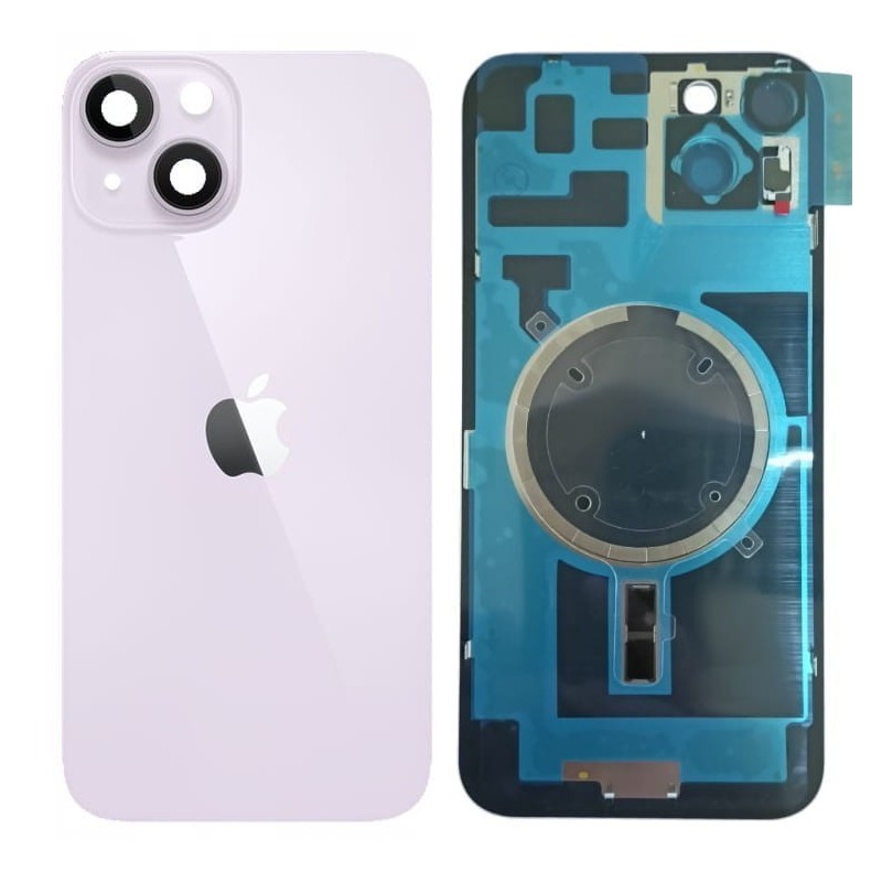 Klapka Jednobryłowa Tył iPhone 14 Plus Purple z Ramką i Magnesami MAGSAFE