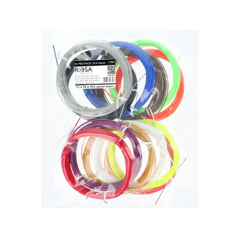 PEN PACK PLA  12 special colours x 10m