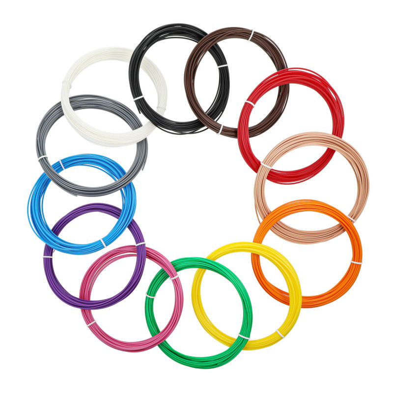 PEN PACK PLA 12 basic colours x 10m