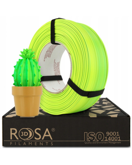 FILAMENT 3D ReFill PLA Magic Neon Mojito (neon yellow + juicy green) 1kg