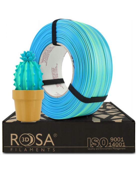 FILAMENT 3D ReFill PLA Magic Neon Blue Lagoon (neon green + blue sky) 1kg