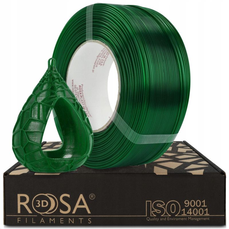 Filament 3D ReFill PETG Standard HS Bottle Green Transparent 1kg
