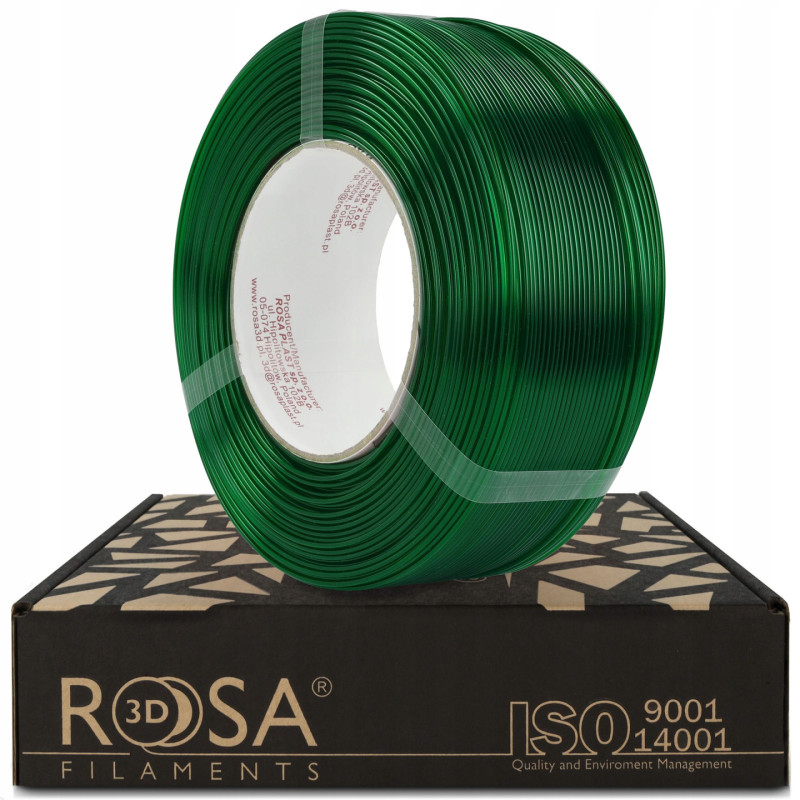 Filament 3D ReFill PETG Standard HS Bottle Green Transparent 1kg