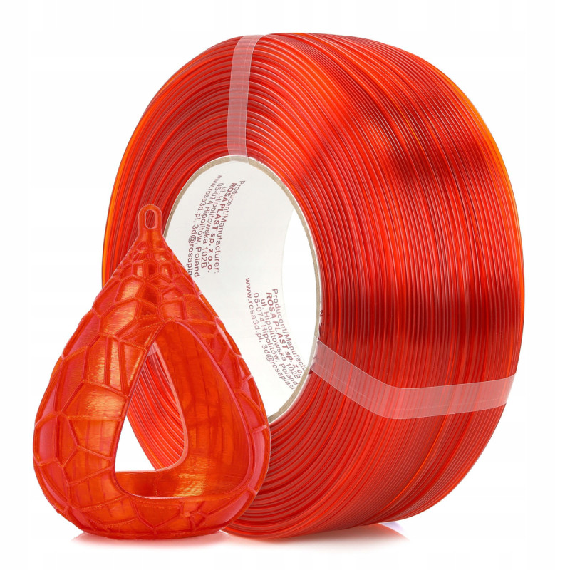 Filament 3D ReFill PETG Standard HS Orange Transparent