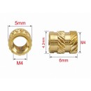 Mosiężny gwint - insert do druku 3D M4 50szt
