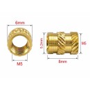 Mosiężny gwint - insert do druku 3D M5 50szt