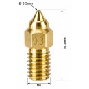 Mosiężna dysza nozzle 1,75mm Creality Ender7 Gwint M6 0,3mm