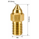 Mosiężna dysza nozzle 1,75mm Creality Ender7 Gwint M6 0,8mm