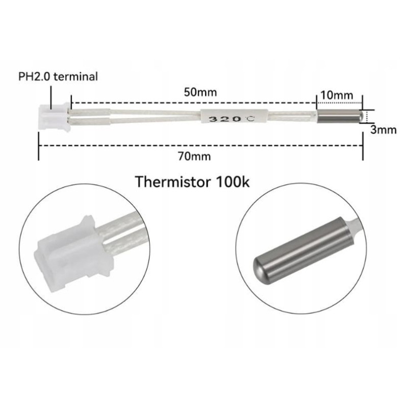 Termistor hotendu Creality K1 / K1 Max