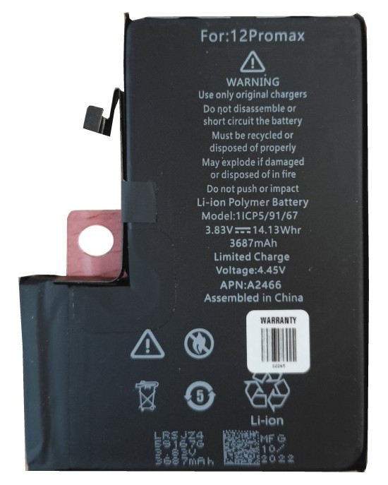 Bateria do telefonu iPhone 12 Pro Max