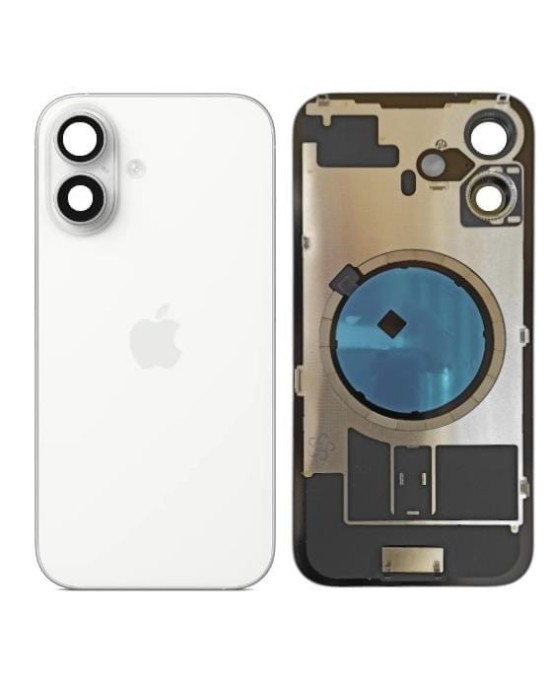 Klapka Plecki Tył iPhone 16 White z Ramką i Magnesami
