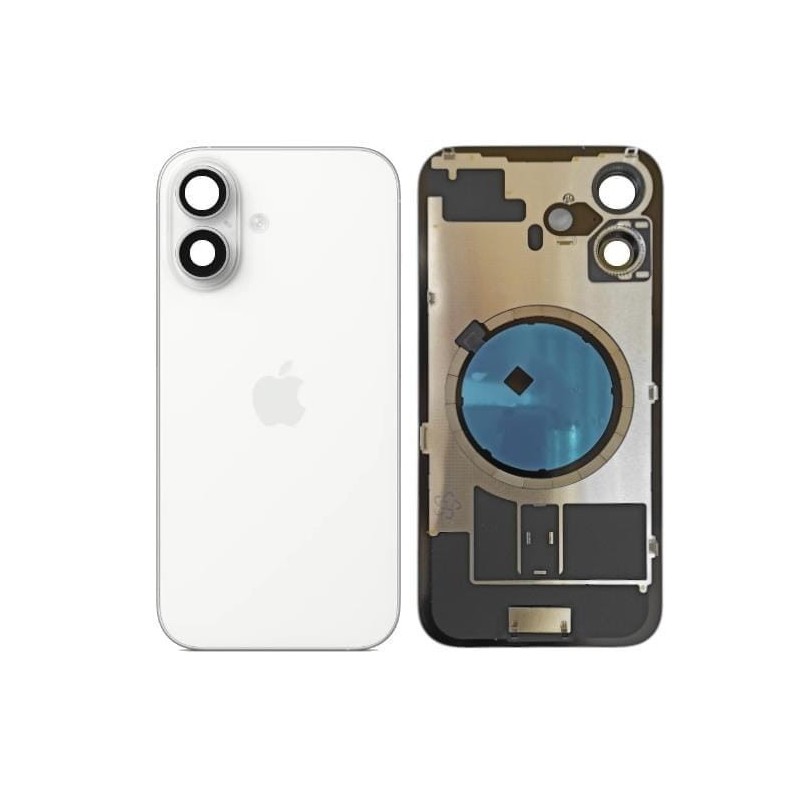 Klapka Plecki Tył iPhone 16 White z Ramką i Magnesami
