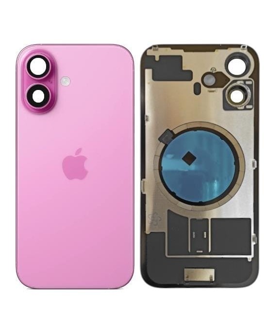 Klapka Plecki Tył iPhone 16 Pink z Ramką i Magnesami