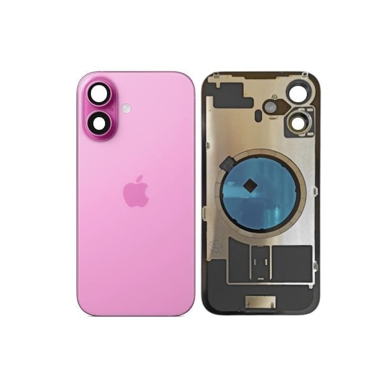 Klapka Plecki Tył iPhone 16 Pink z Ramką i Magnesami
