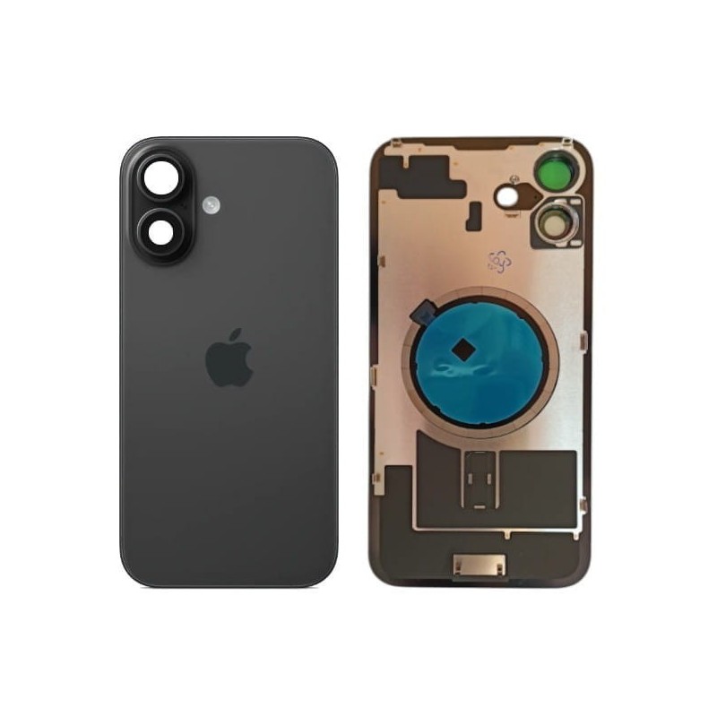 Klapka Plecki Tył iPhone 16 Plus Black z Ramką i Magnesami