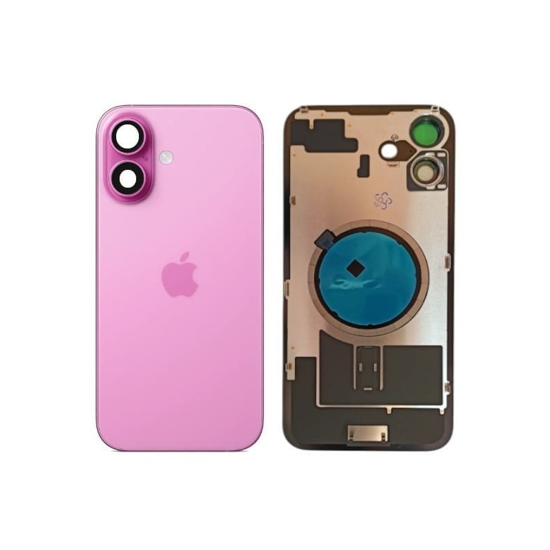 Klapka Plecki Tył iPhone 16 Plus Pink z Ramką i Magnesami
