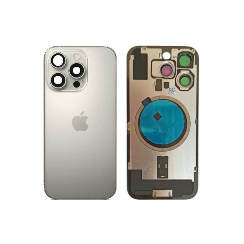 Klapka Plecki Tył iPhone 16 Pro Natural Titanium z Ramką i Magnesami