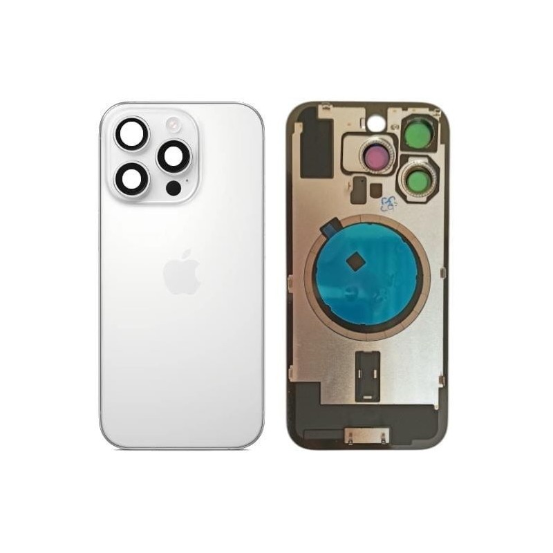 Klapka Plecki Tył iPhone 16 Pro White Titanium z Ramką i Magnesami