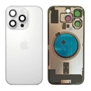 Klapka Plecki Tył iPhone 16 Pro White Titanium z Ramką i Magnesami