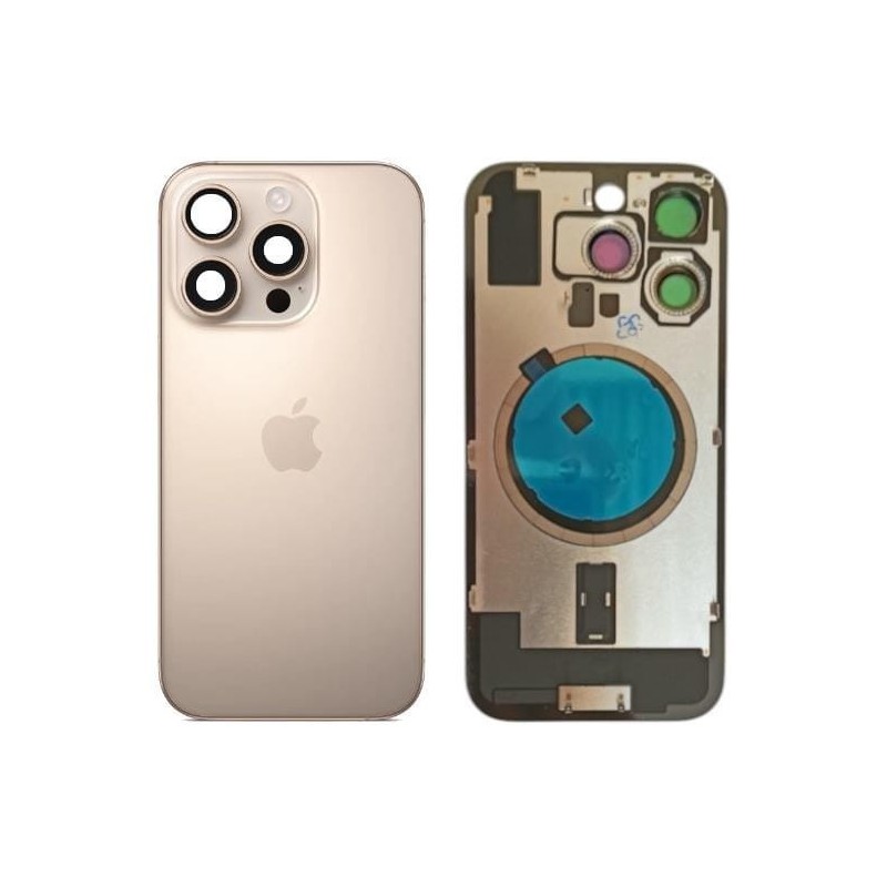 Klapka Plecki Tył iPhone 16 Pro Desert Titanium z Ramką i Magnesami