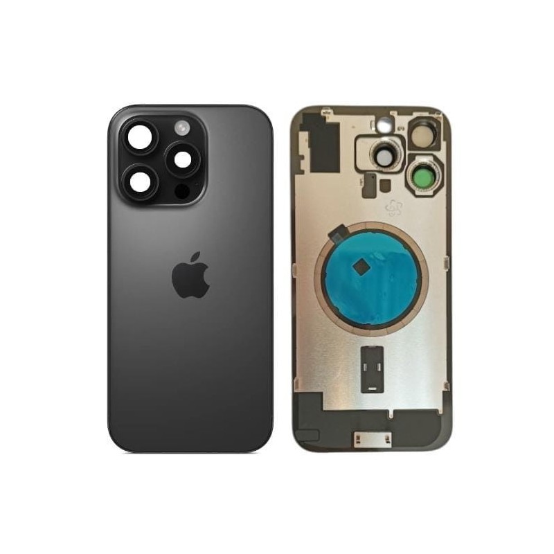 Klapka Plecki Tył iPhone 16 Pro Max Black Titanium z Ramką i Magnesami