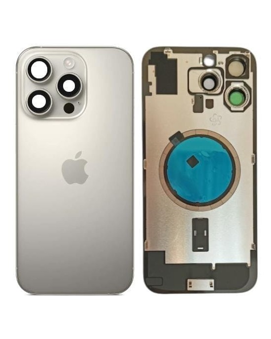Klapka Plecki Tył iPhone 16 Pro Max Natural Titanium z Ramką i Magnesami