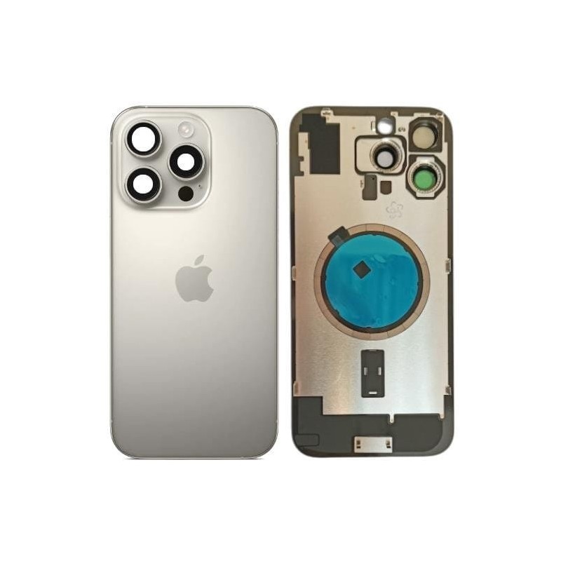 Klapka Plecki Tył iPhone 16 Pro Max Natural Titanium z Ramką i Magnesami