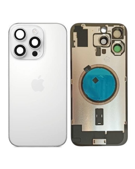 Klapka Plecki Tył iPhone 16 Pro Max White Titanium z Ramką i Magnesami