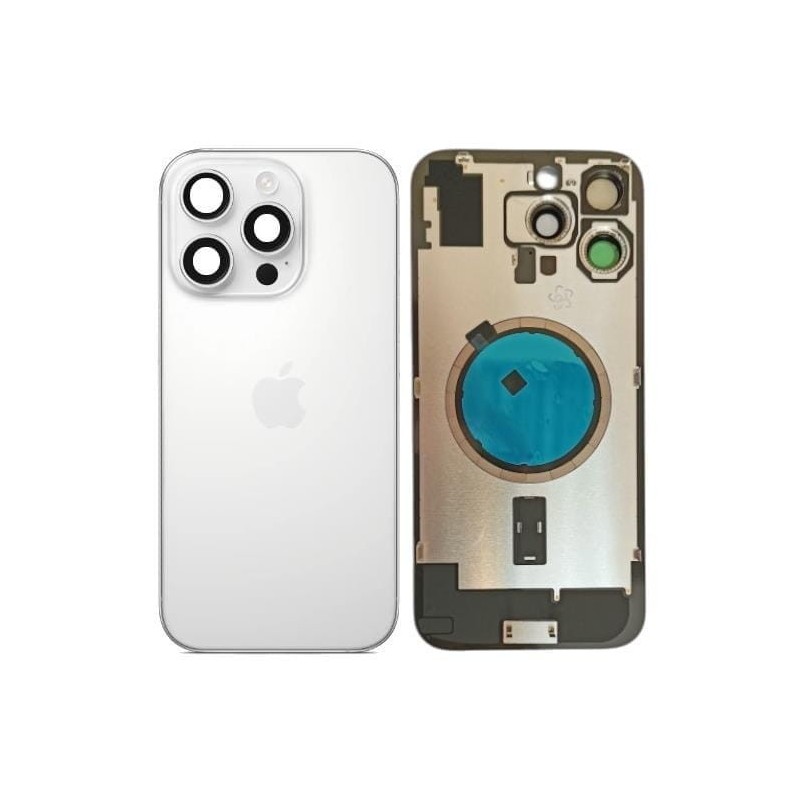 Klapka Plecki Tył iPhone 16 Pro Max White Titanium z Ramką i Magnesami
