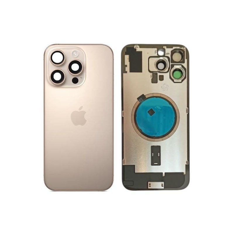 Klapka Plecki Tył iPhone 16 Pro Max Desert Titanium z Ramką i Magnesami